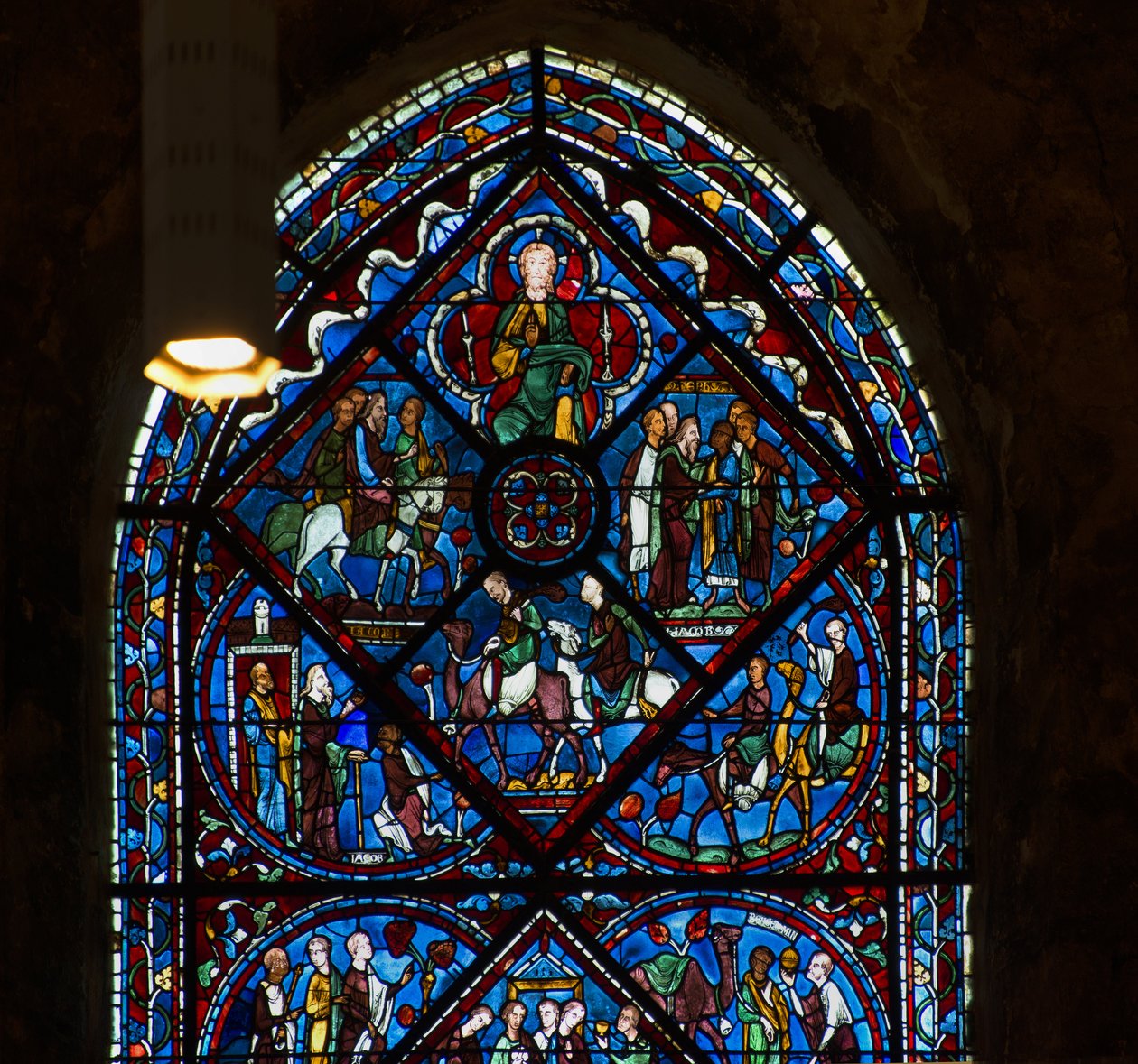 Cathedrale de Chartres ، الزجاج المعشق: حياة جوزيف ، تفاصيل عالية بواسطة المدرسة الفرنسية