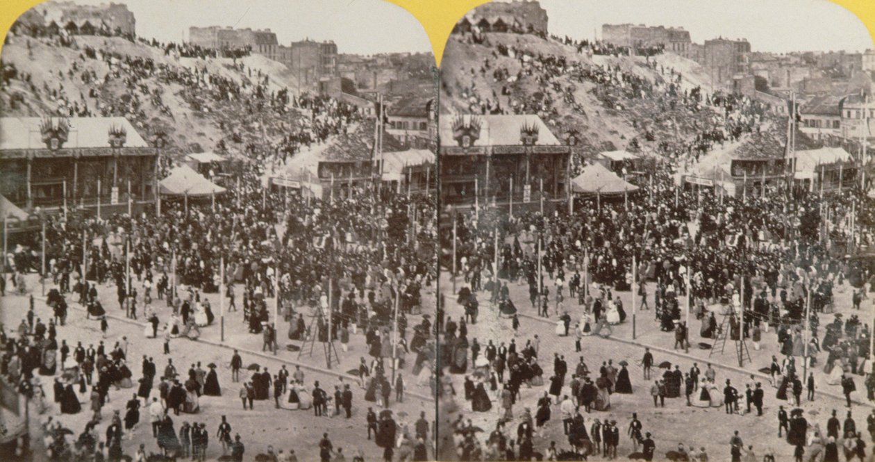 الاحتفال في مونتمارتر ، باريس ، منظر مجسم ، 1860 بواسطة المدرسة الفرنسية