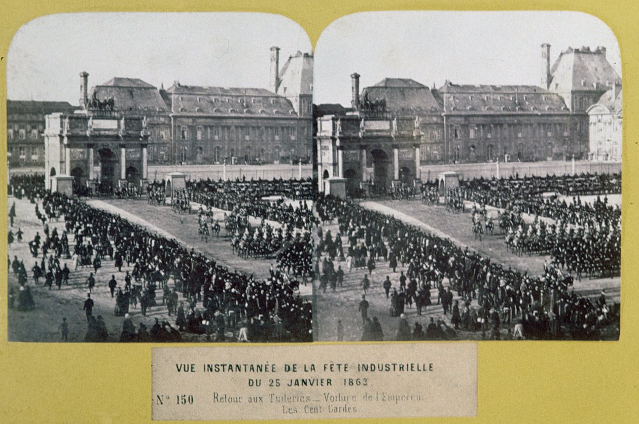 الاحتفال بالصناعة في التويلري ، ساحة كاروسيل ، باريس ، منظر مجسم ، 25 يناير 1863 بواسطة المدرسة الفرنسية