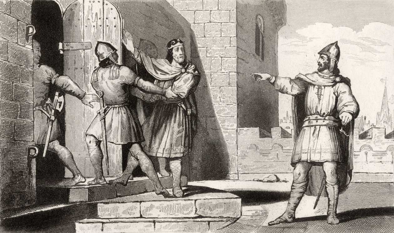 تشارلز الثالث (879-929) السجين البسيط الذي اختطفه أحد جنوده ، من "هيستوار دي فرانس" بواسطة كولارت ، نُشر عام 1840 بواسطة المدرسة الفرنسية