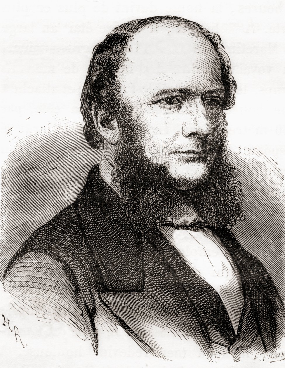 Charles William Siemens, from Les Merveilles de la Science, published c.1870 (engraving) بواسطة المدرسة الفرنسية
