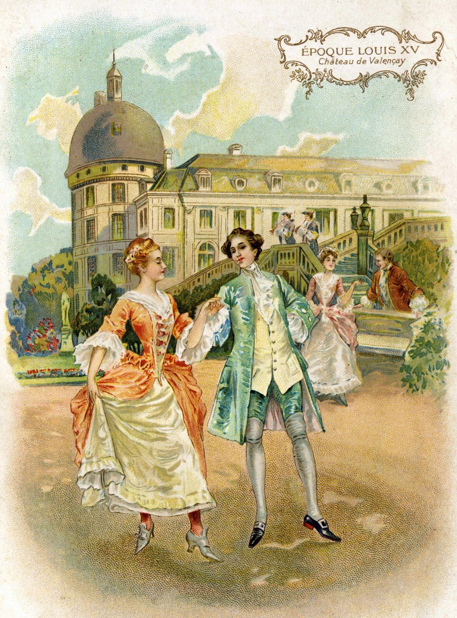 Chateau de Valençay (Indre) في ذلك الوقت لويس الخامس عشر. بواسطة المدرسة الفرنسية