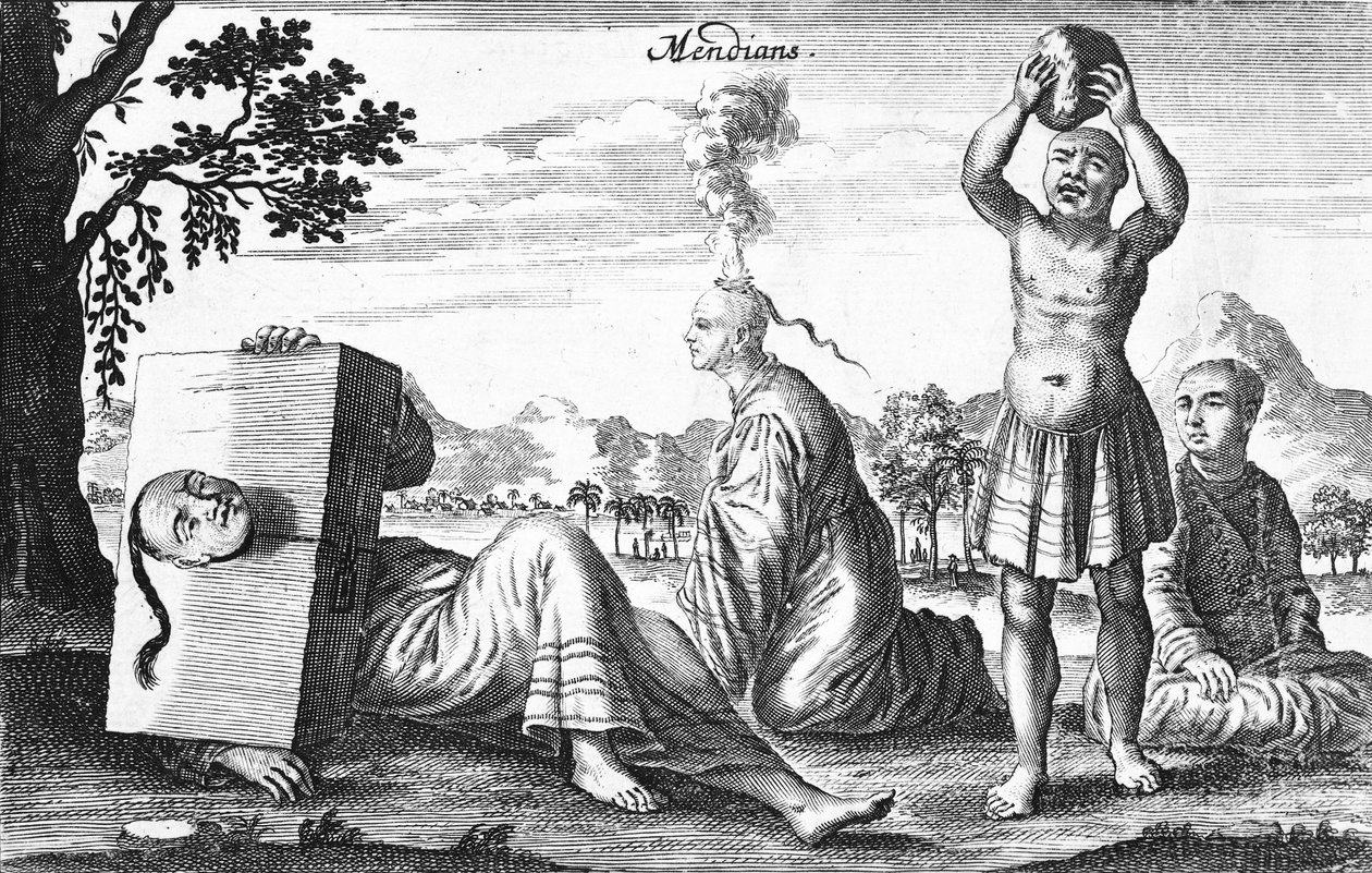 المندائيون الصينيون يؤدون أعمالًا ذاتية التسبب ، 1664 بواسطة المدرسة الفرنسية