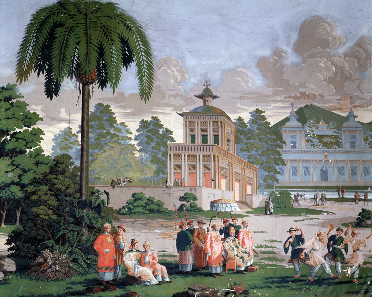 Chinoiserie - ورق حائط في فندق de Plouer في سان مالو (سان مالو). بواسطة المدرسة الفرنسية