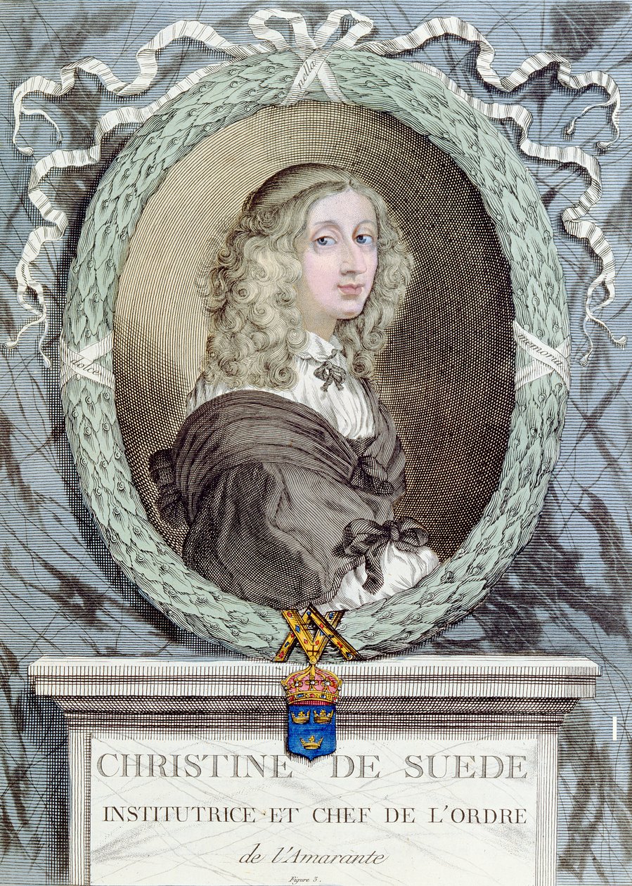 كريستينا (1626-1689) ملكة السويد ، مؤسس ورئيسة أمارانتا بواسطة المدرسة الفرنسية