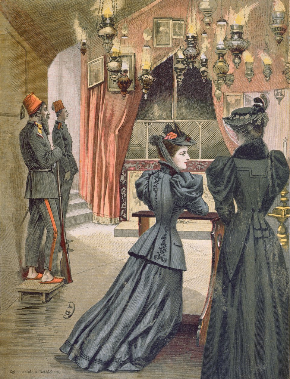 كنيسة المهد ، بيت لحم ، 1894 بواسطة المدرسة الفرنسية