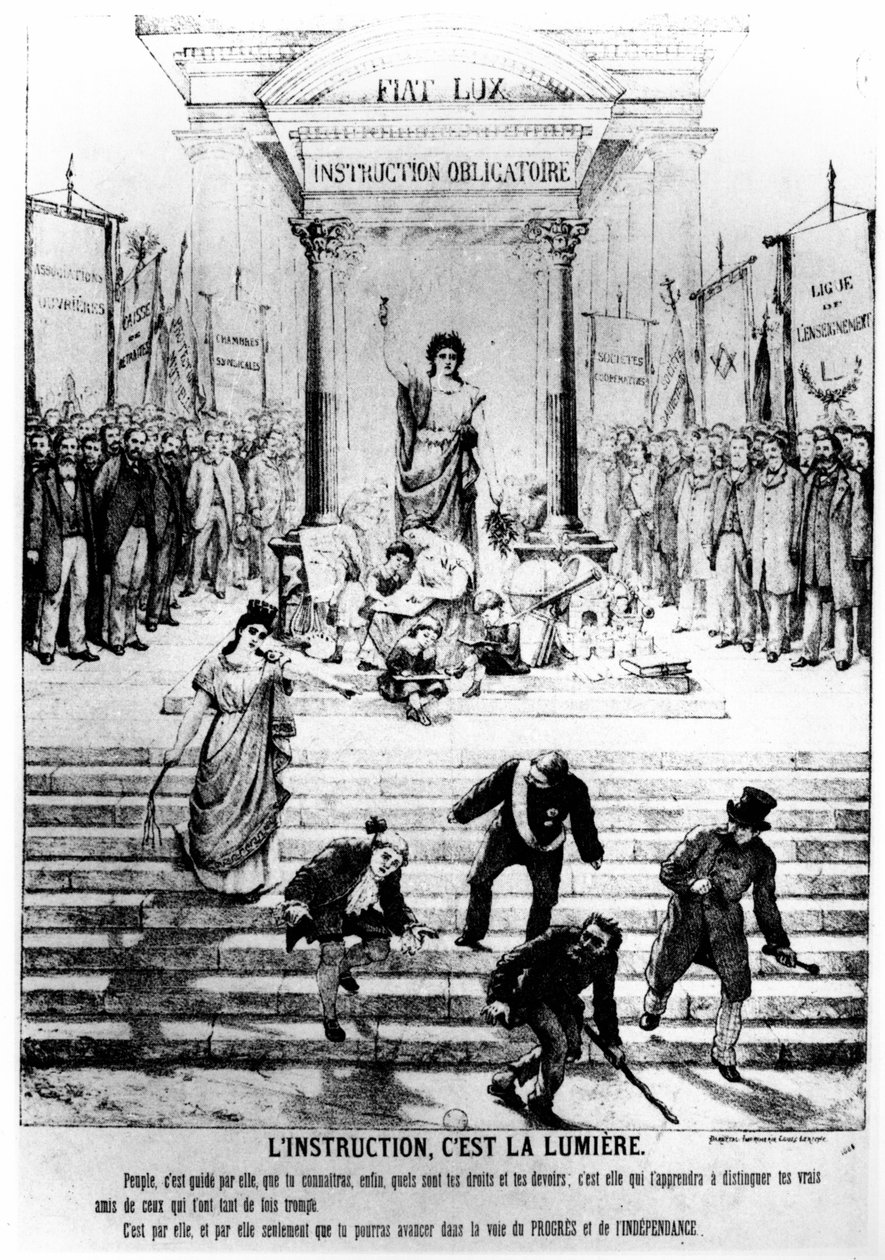 التعليم الإلزامي ، 1881 بواسطة المدرسة الفرنسية