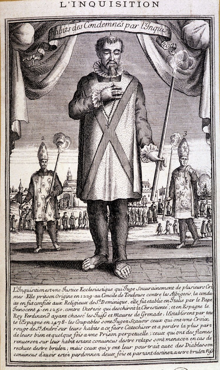 Condemned by the Inquisition, Spain 18th century بواسطة المدرسة الفرنسية