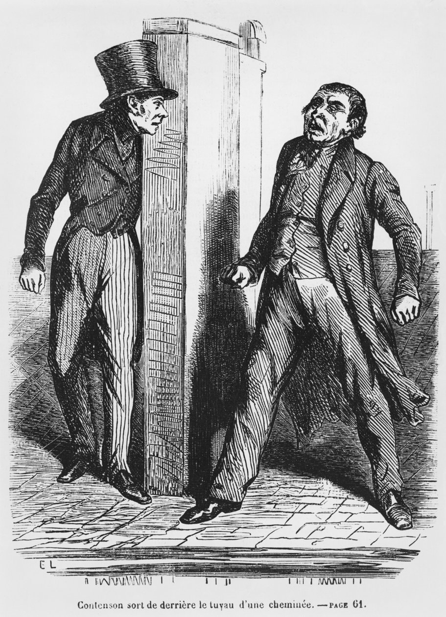 كونتينسون وفوترين ، رسم توضيحي من Splendeurs et Miseres des Courtisanes بواسطة Honore de Balzac ، تم نشره عام 1867 بواسطة المدرسة الفرنسية