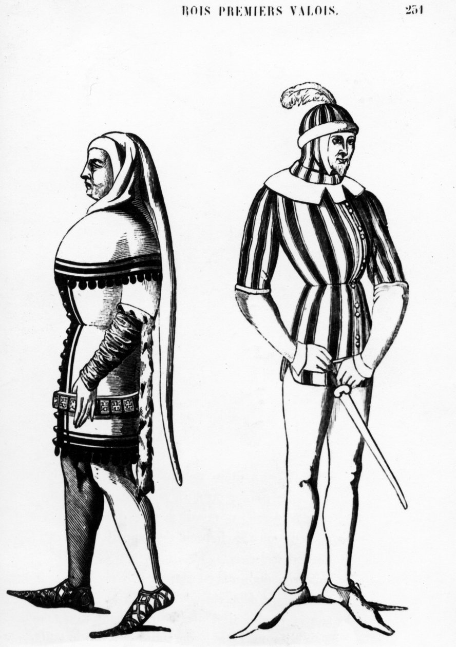 ازياء ملوك فالوا الأولى ، 1877 بواسطة المدرسة الفرنسية