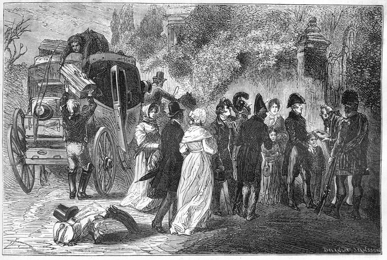Count d’Artois at the Scottish Palace of Holyrood بواسطة المدرسة الفرنسية