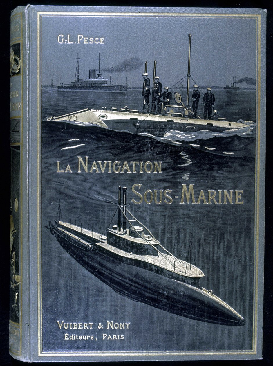 غلاف كتاب "La navigation sous-marine" ، بقلم Pesce ، محرر. فويبيرت بواسطة المدرسة الفرنسية
