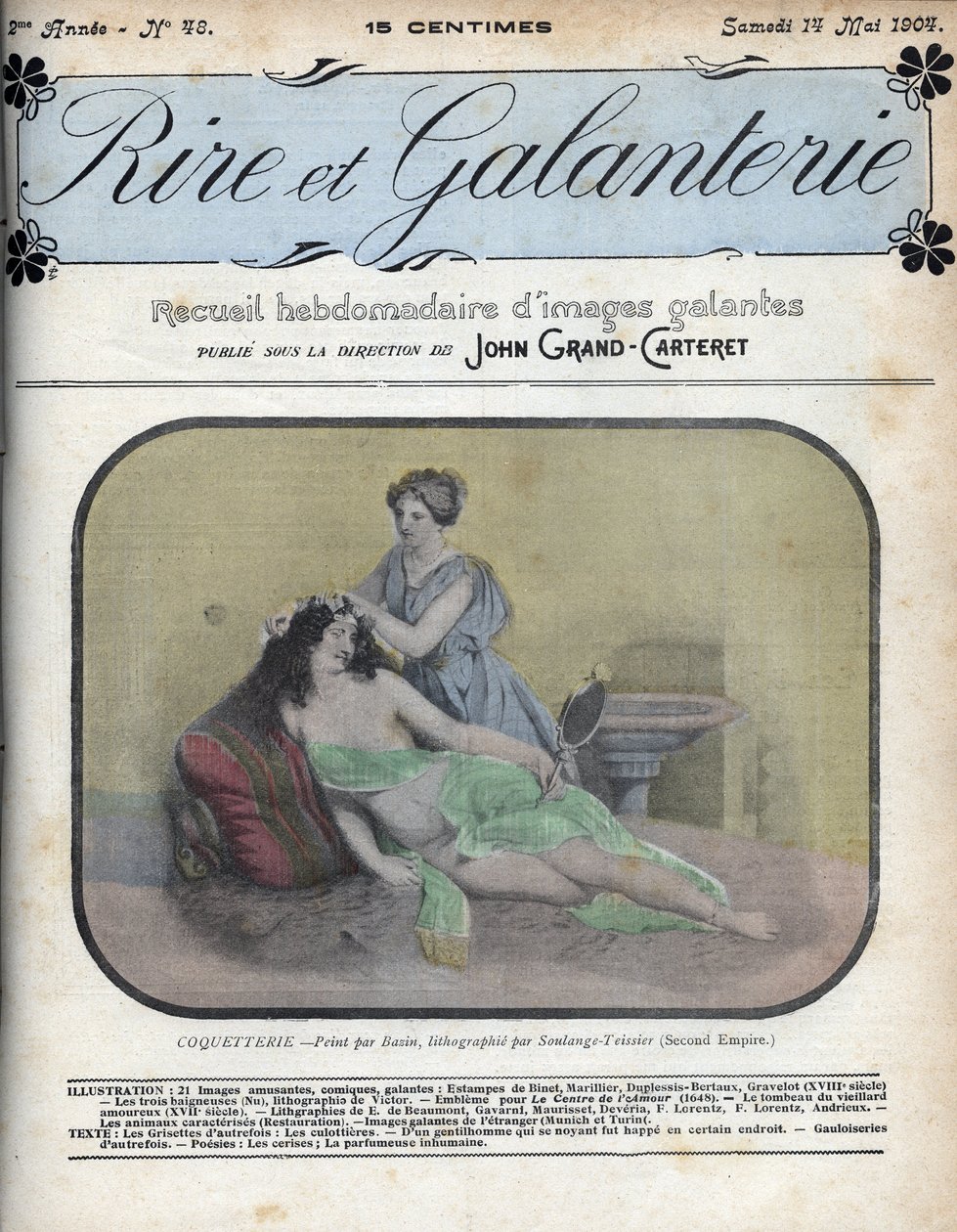 Covetterie d'apres Bazin في "" الضحك و Galanterie "". مجموعة أسبوعية من صور جالانتس في اتجاه جون جراند كارتريت (جراند كارتريت). 1903-1904. بواسطة المدرسة الفرنسية