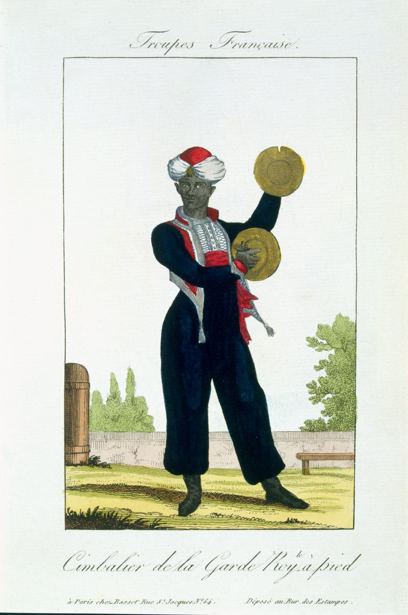 لاعب الصنج في الحرس الملكي ، 1790 بواسطة المدرسة الفرنسية