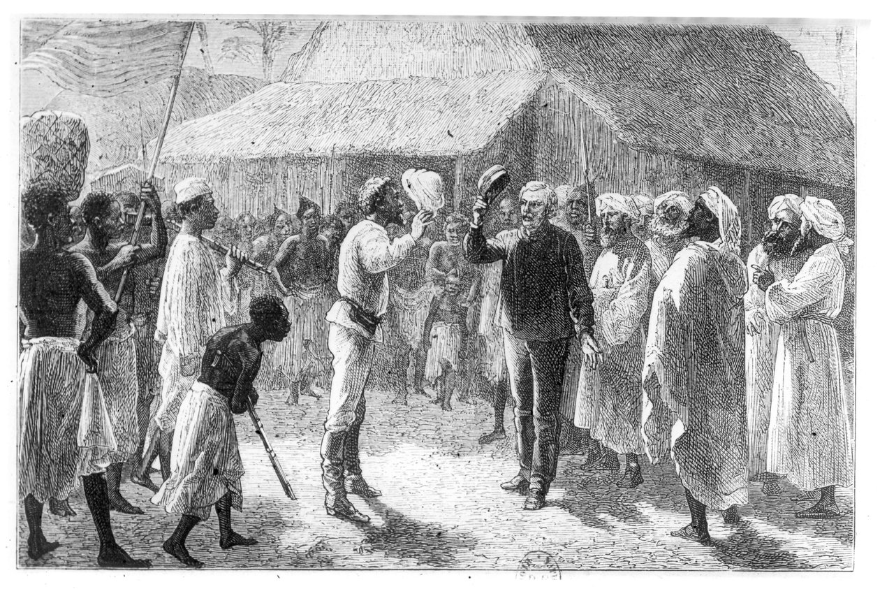 ديفيد ليفينغستون (1813-1873) من كتاب "كيف وجدت ليفينغستون" للسيد هنري مورتون ستانلي (1841-1904) بواسطة المدرسة الفرنسية