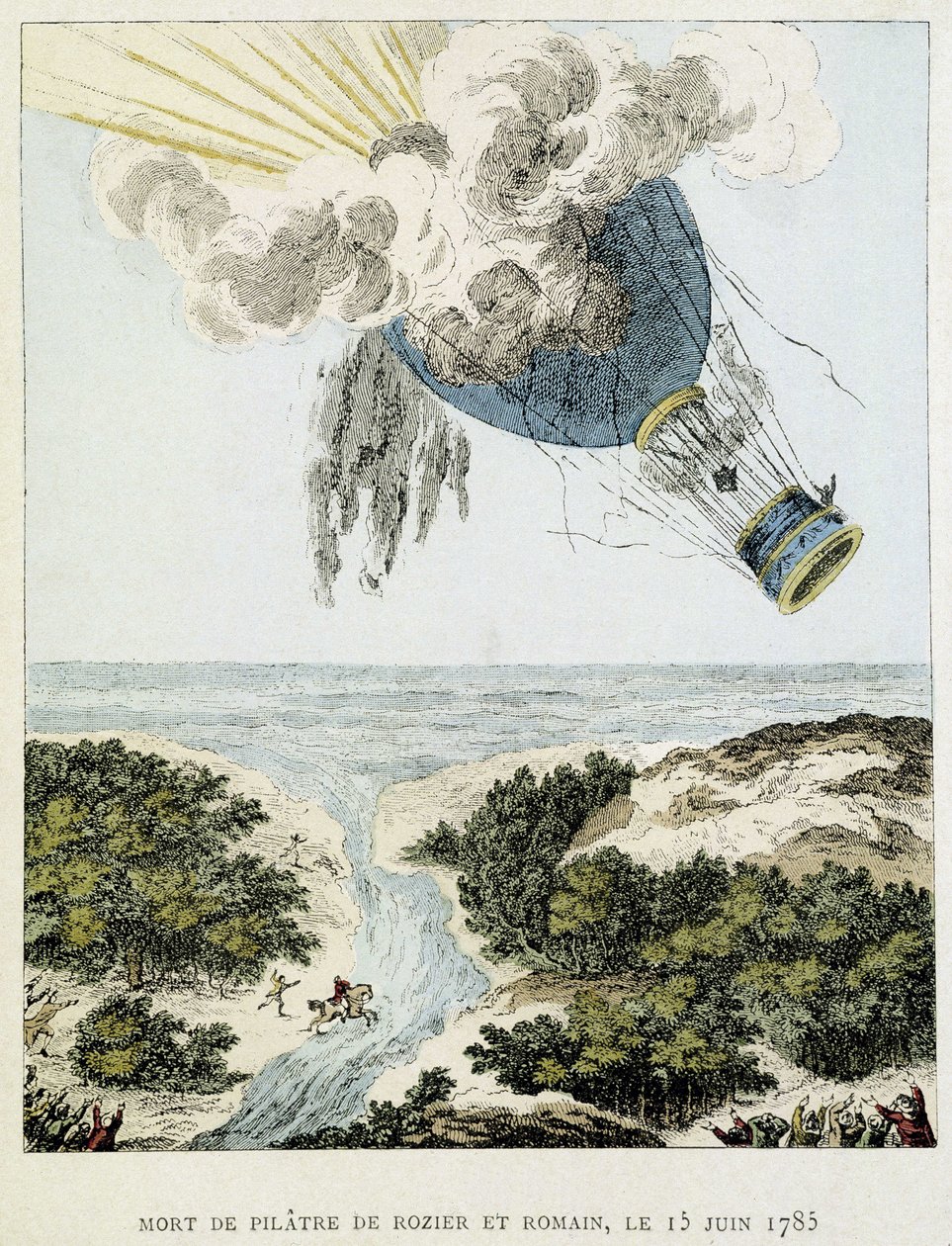 Death of Pilâtre de Rozier et Romain بواسطة المدرسة الفرنسية