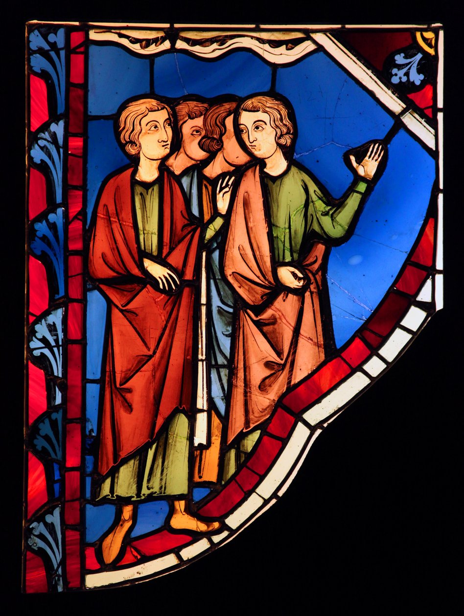 يصور مجموعة من الناس ، على سبيل المثال Ste Chapelle ، Bay G بواسطة المدرسة الفرنسية