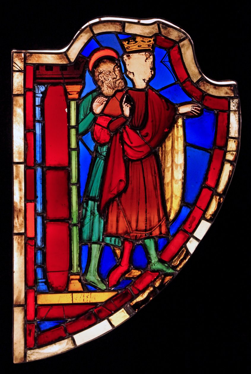 تصوير شخصين ، مثل Ste Chapelle (Bay C ، نافذة Esther) بواسطة المدرسة الفرنسية