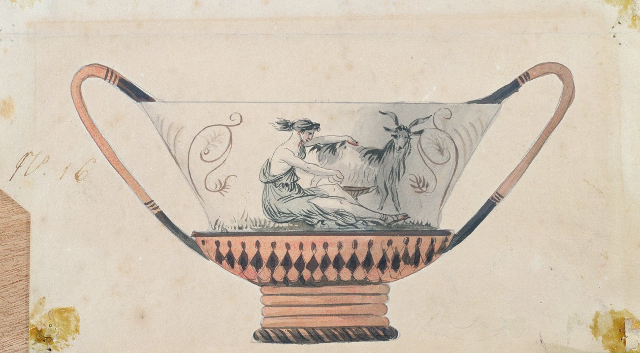 تصميم لخدمة Rambouillet للألبان ، ورشة عمل Sevres (مرحاض على ورق) بواسطة المدرسة الفرنسية