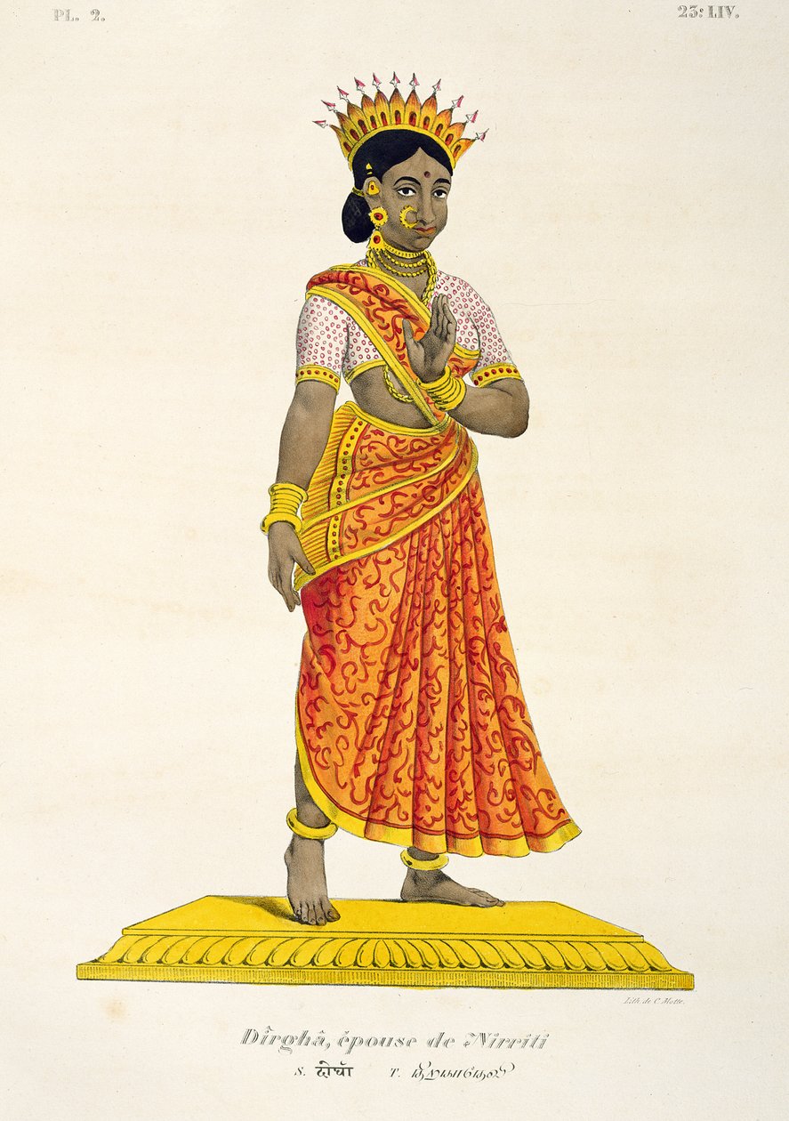زوجة ديرغا من نيريتي ، محفورة من قبل C. de Motte (1785-1836) بواسطة المدرسة الفرنسية