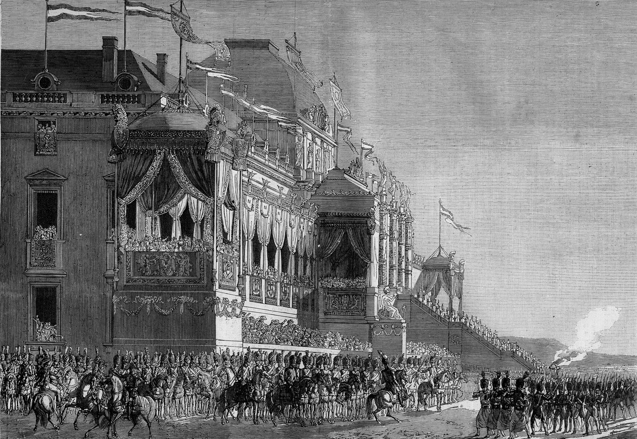 توزيع النسور بواسطة نابليون الأول (1869-1821) في Champ de Mars ، 5 ديسمبر بواسطة المدرسة الفرنسية