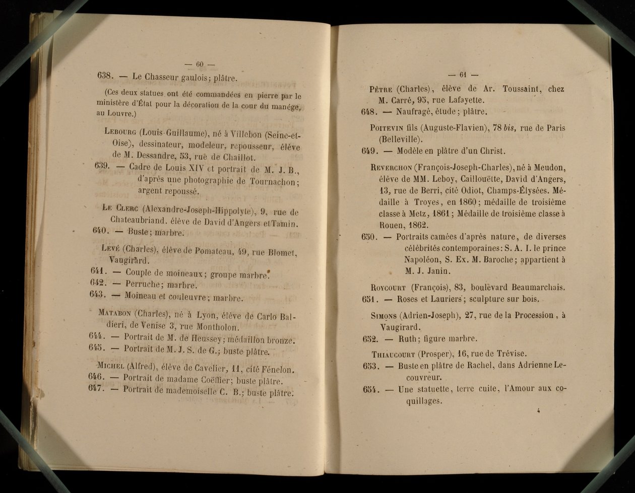 صفحة مزدوجة من صالون الرفض ، 1863 بواسطة المدرسة الفرنسية