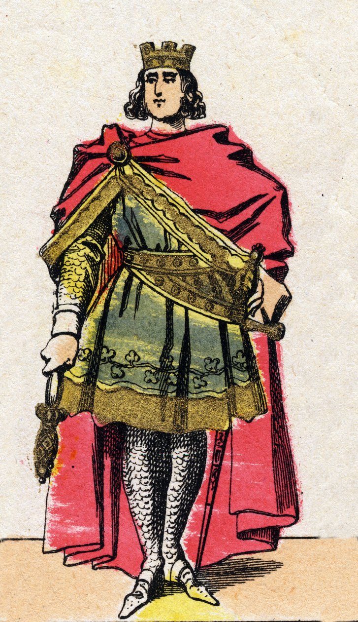سلالة الكابيتيون: صورة لفيليب الثاني يُدعى فيليب أوغسطس (1165-1223) ، ملك فرنسا من 1180 إلى 1223. تصوير إبينال من نهاية القرن التاسع عشر. مجموعة خاصة. بواسطة المدرسة الفرنسية