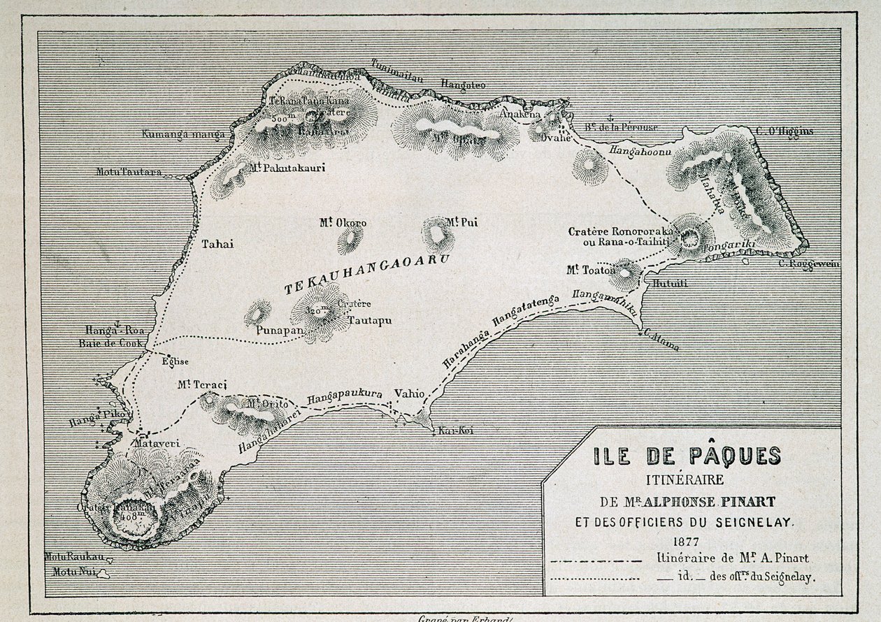 Easter Island (Rapa Nui): itinerary of Mr. Pinart بواسطة المدرسة الفرنسية