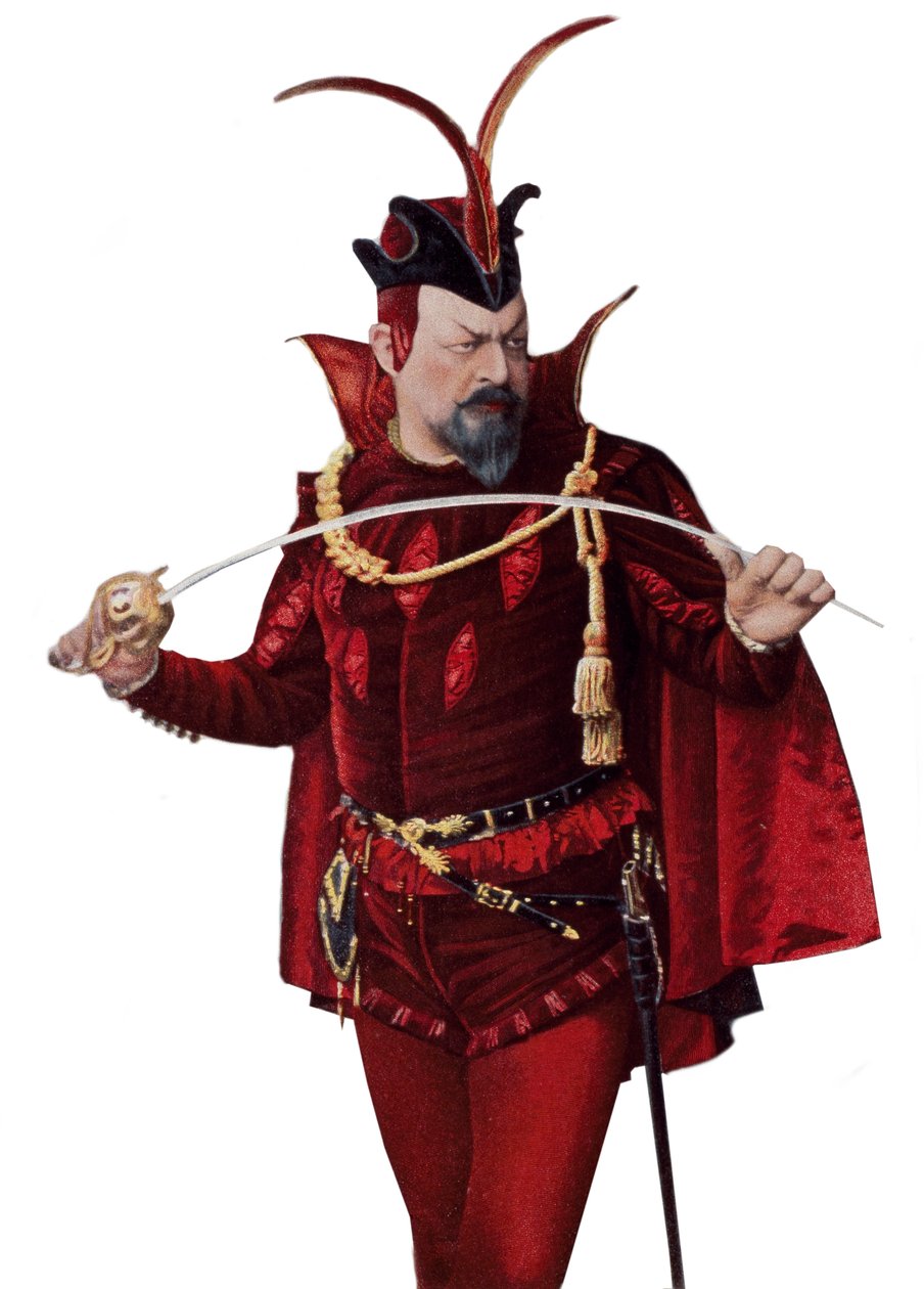 Edouard de Reszke في دور Mephistopheles - Edouard de Reszke (1853-1917) في دور Mephistopheles (Mephisto) في "" Faust "" - في "" The Theatre "من 01/09/1905 بواسطة المدرسة الفرنسية
