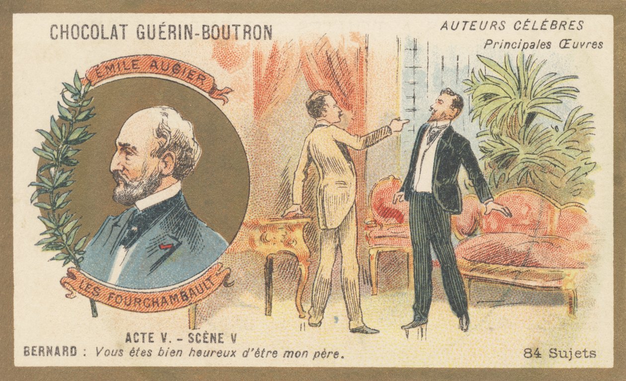 إميل أوجييه (1820-1889) ، كاتب مسرحي فرنسي ، مؤلف الكوميديا في 5 أعمال "Les Fourchambault" بواسطة المدرسة الفرنسية