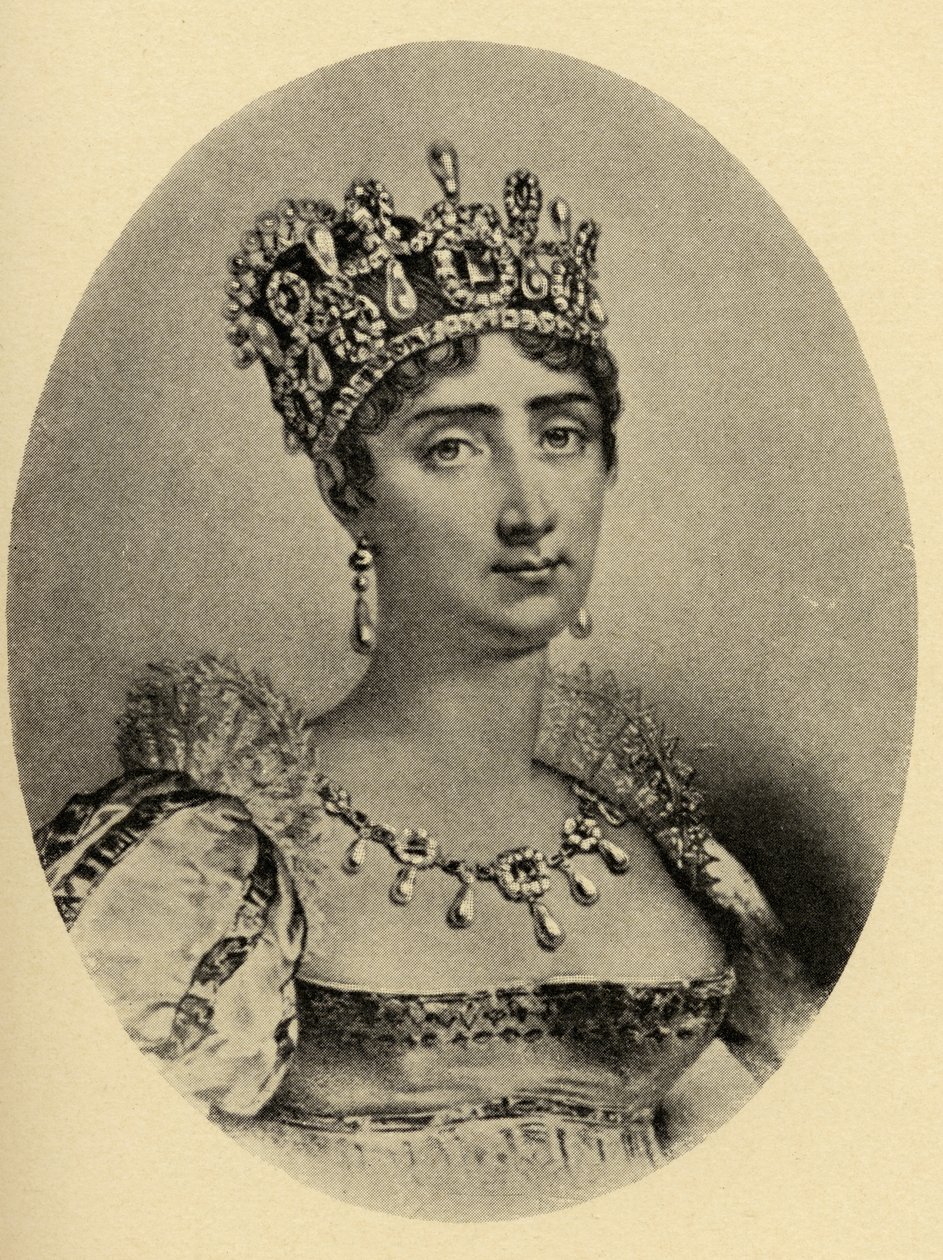 الإمبراطورة جوزفين (1763-1814) توضيحي من "الرحلات الصغيرة إلى منازل النساء المشهورات" ، نُشر عام 1897 بواسطة المدرسة الفرنسية
