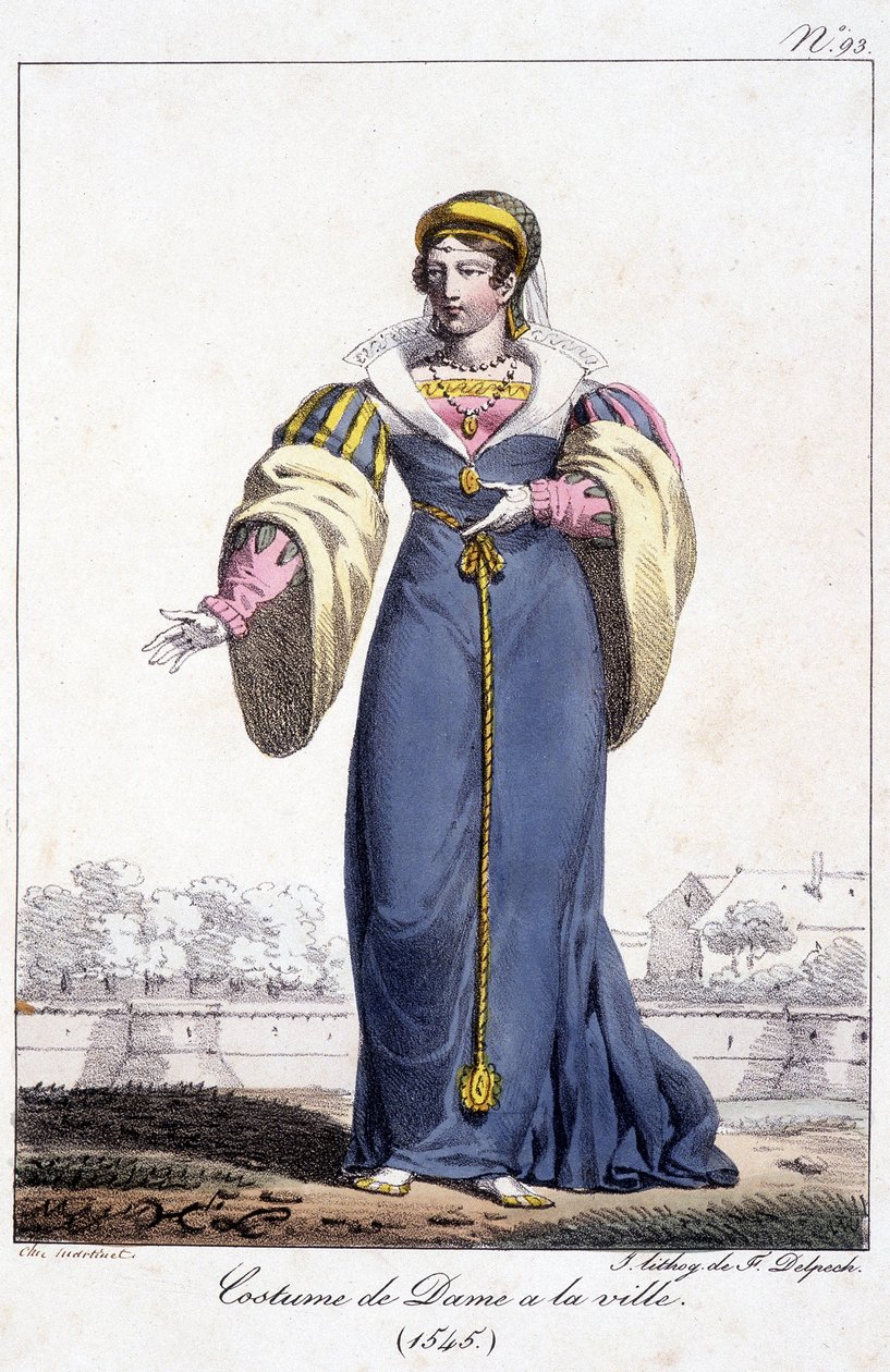 Engraving, lady