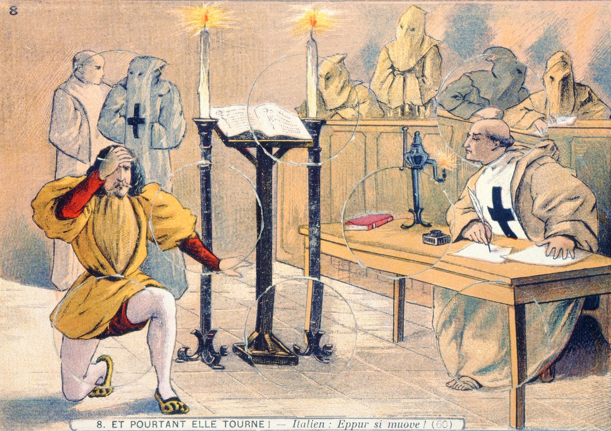 ومع ذلك ، انتقلت ، محاكمة جاليليو جاليلي (1564-1642) في عام 1633 بواسطة المدرسة الفرنسية