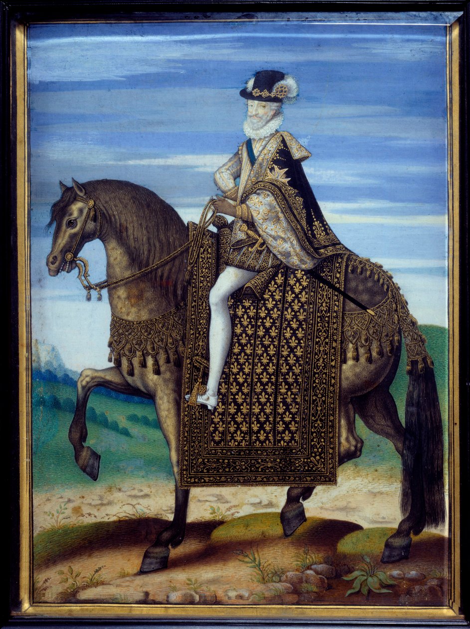 صورة الفروسية لهنري الرابع (1553-1610) بواسطة المدرسة الفرنسية