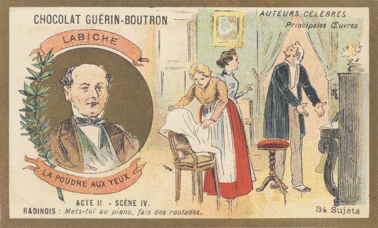 يوجين لابيش (1815-1888) ، كاتب مسرحي فرنسي ، مؤلف كتاب "La poudre aux yeux" ، كوميديا في فصلين (1861) بواسطة المدرسة الفرنسية