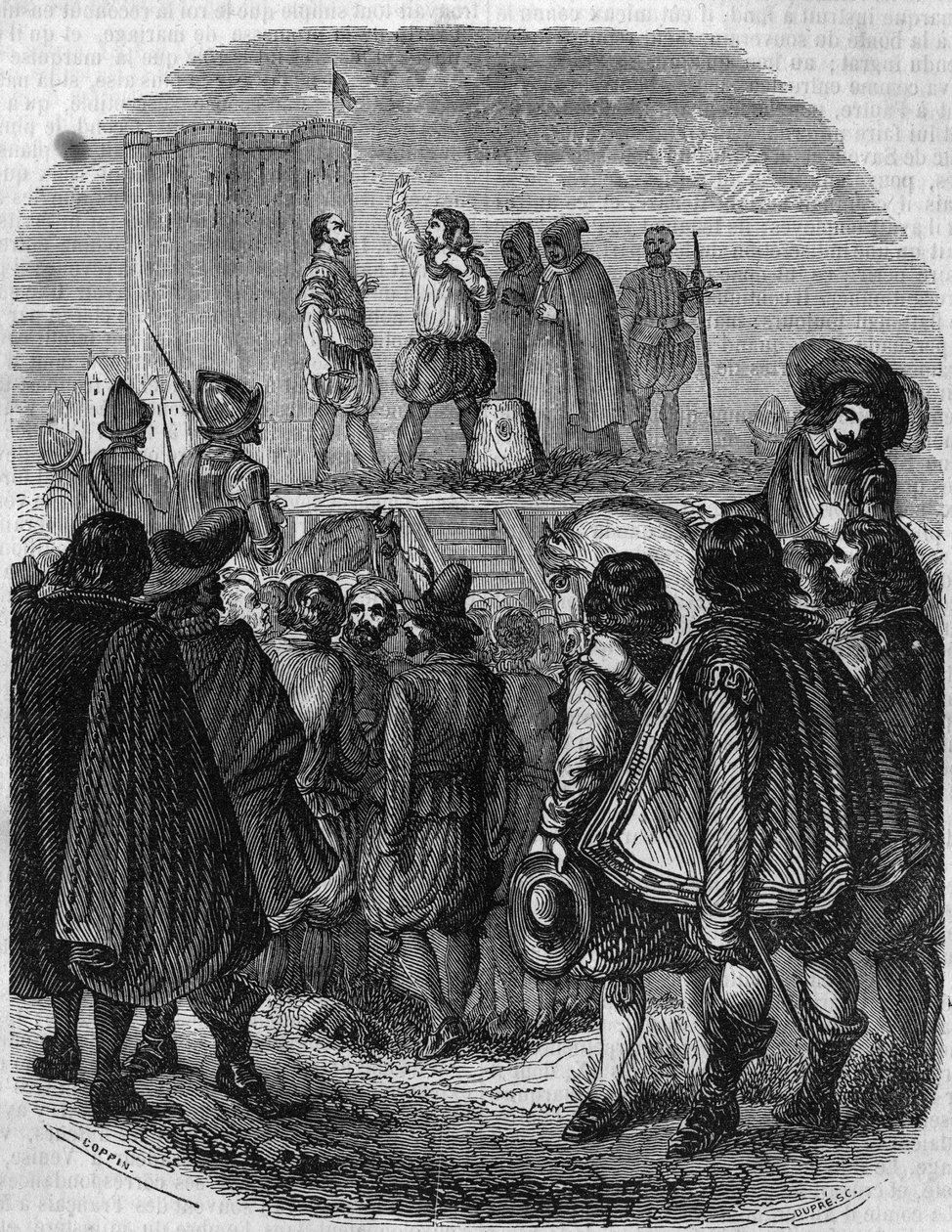 إعدام شارل دي جونتوت بيرون (1602): ماريشال تشارلز دي جونتوت بيرون ، حاكم بورغوندي (1562 - 1602). بواسطة المدرسة الفرنسية