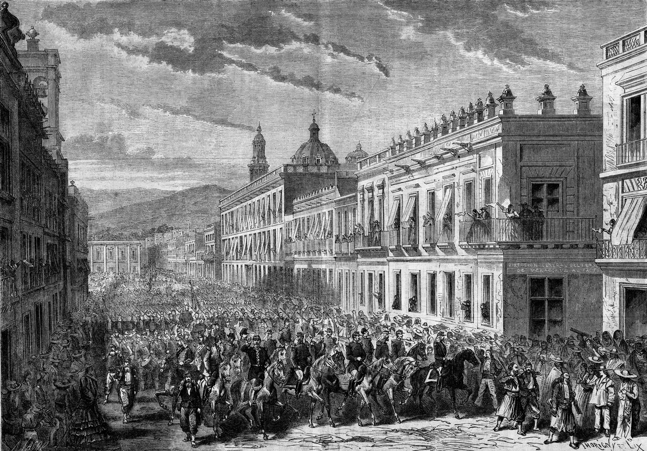 بعثة من المكسيك (1861-1867): دخول الجنرال فرانسوا أشيل بازين (فرانسوا أشيل) بواسطة المدرسة الفرنسية