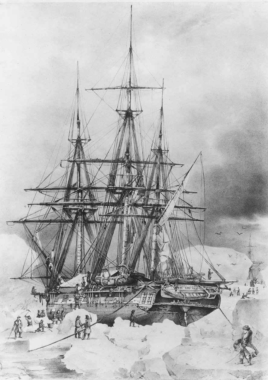 بعثة Dumont d'Urville في 1837-1838 في القطب الجنوبي (litho) بواسطة المدرسة الفرنسية