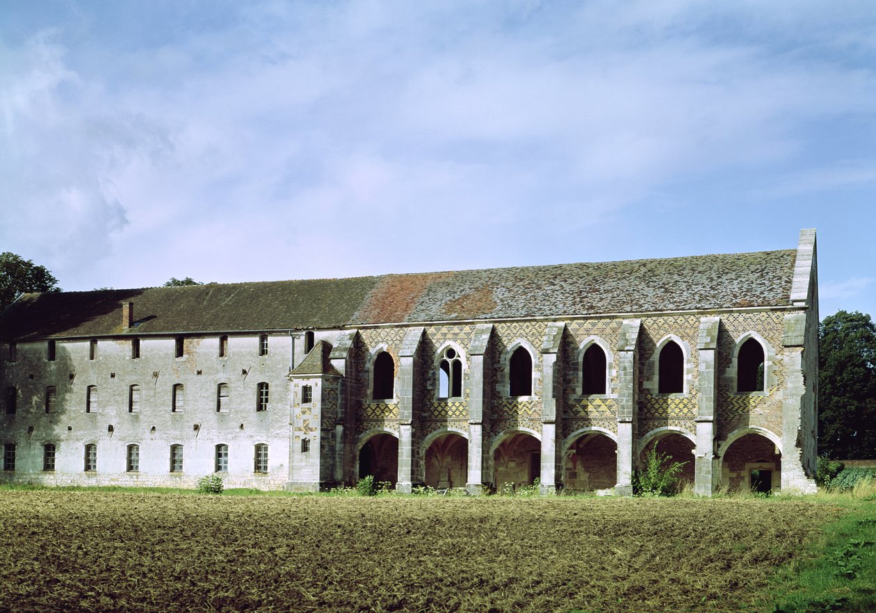 المنظر الخارجي لدير Cistercian بواسطة المدرسة الفرنسية