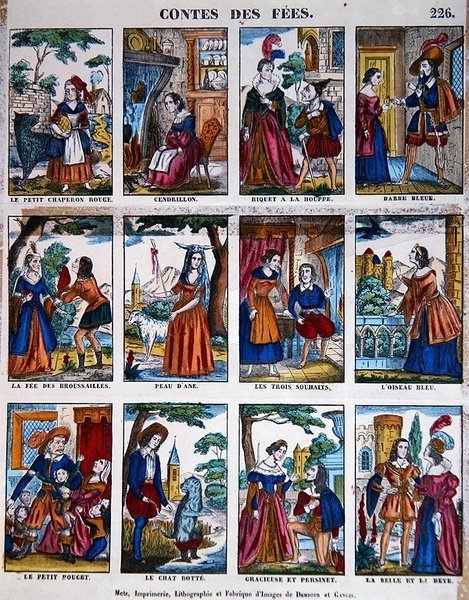 القصص الخيالية ، حوالي 1840 (لون ليثو) بواسطة المدرسة الفرنسية