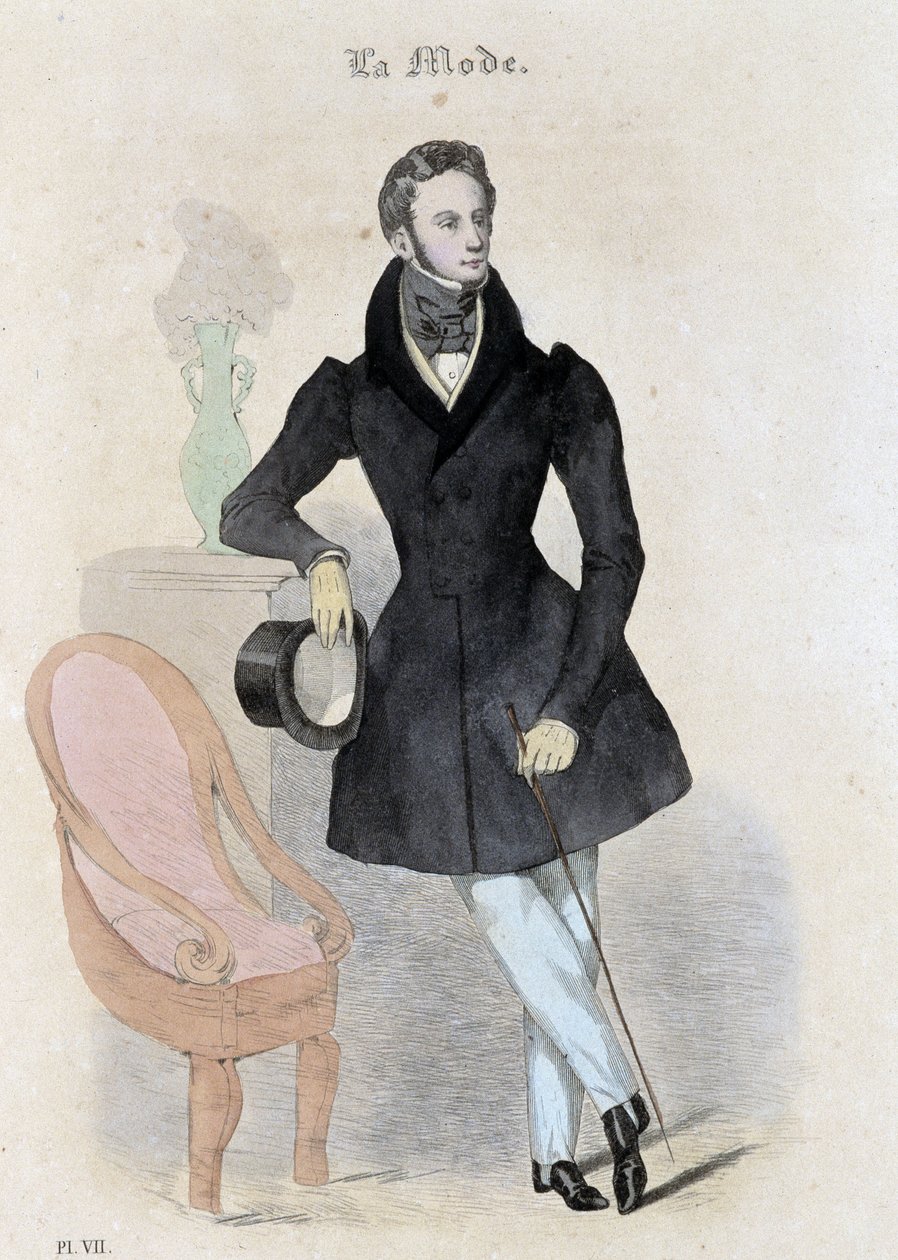 Fashion masculine - in “” Journal des tailors”” بواسطة المدرسة الفرنسية