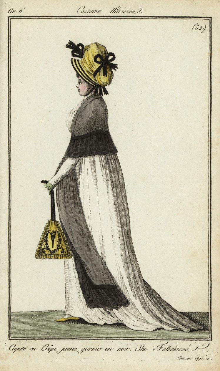 Fashionable woman on the Champs-Elysees بواسطة المدرسة الفرنسية