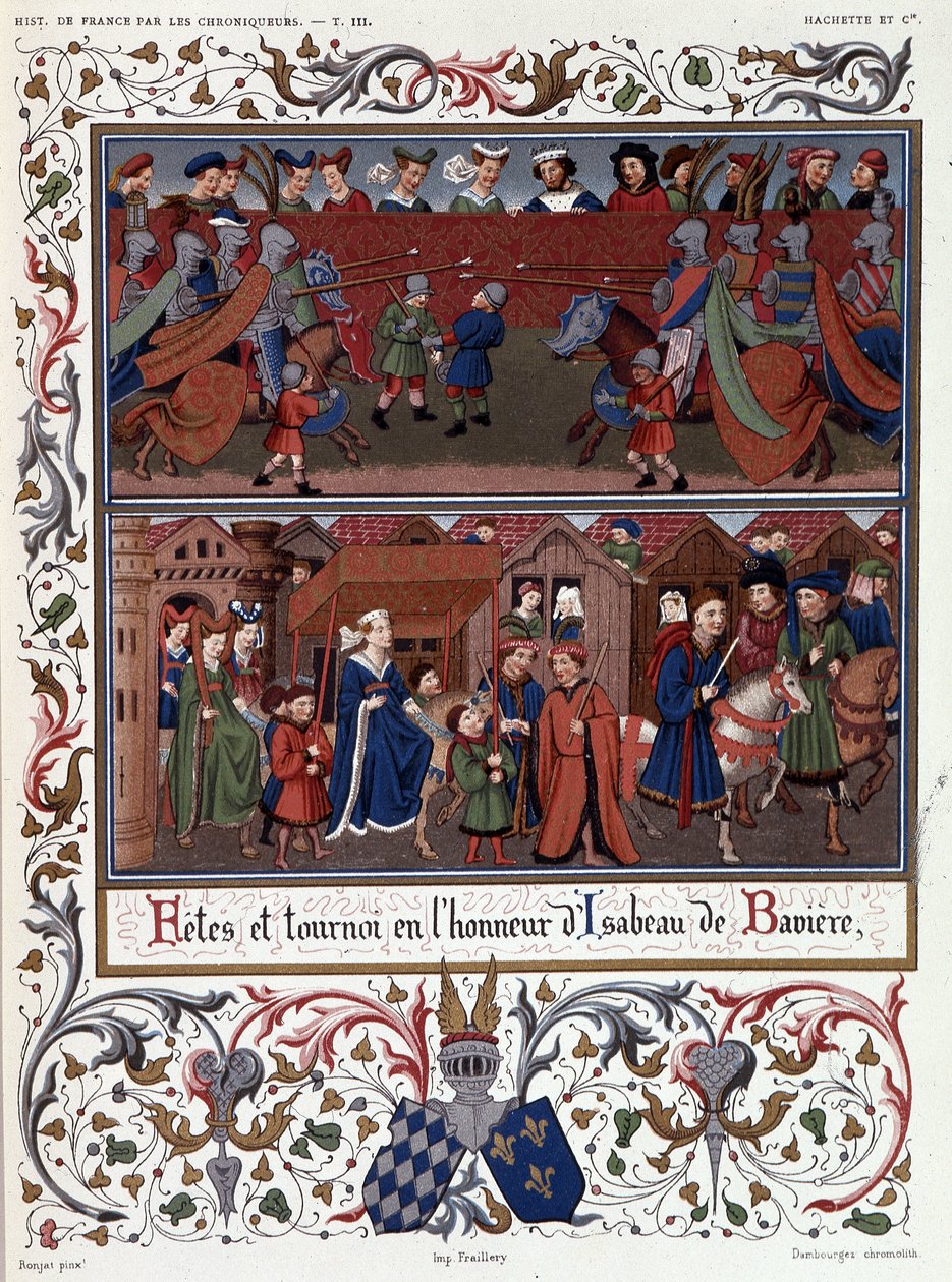 Festivals and Tournament in Honour of Isabeau (Isabelle, Elisabeth) of Bavaria (1371-1435) بواسطة المدرسة الفرنسية