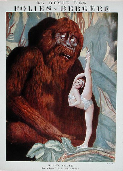 برنامج Folies Bergere لل Revue 'De La Folie Pure' ، المستوحى من فيلم 'King Kong' وبطولة Glenn Ellyn بواسطة المدرسة الفرنسية