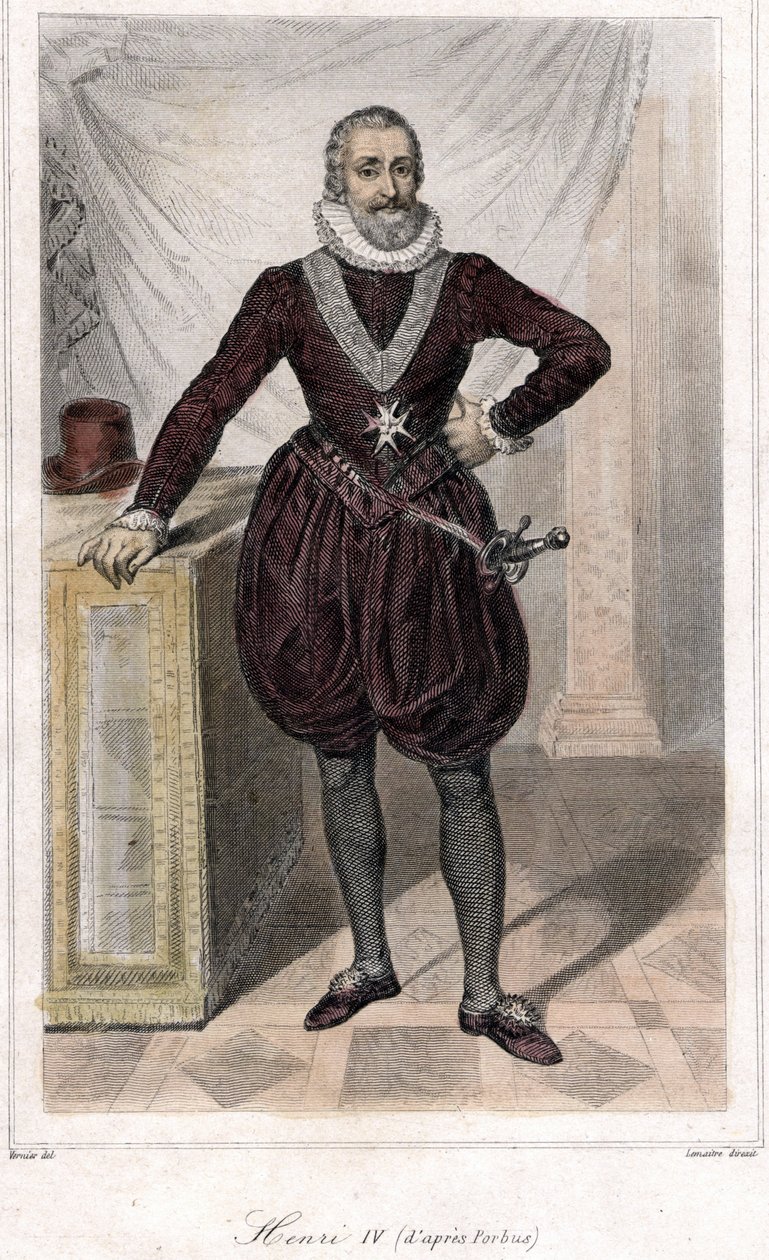 صورة قدم هنري الرابع (1553 - 1610) بالسيف. بواسطة المدرسة الفرنسية