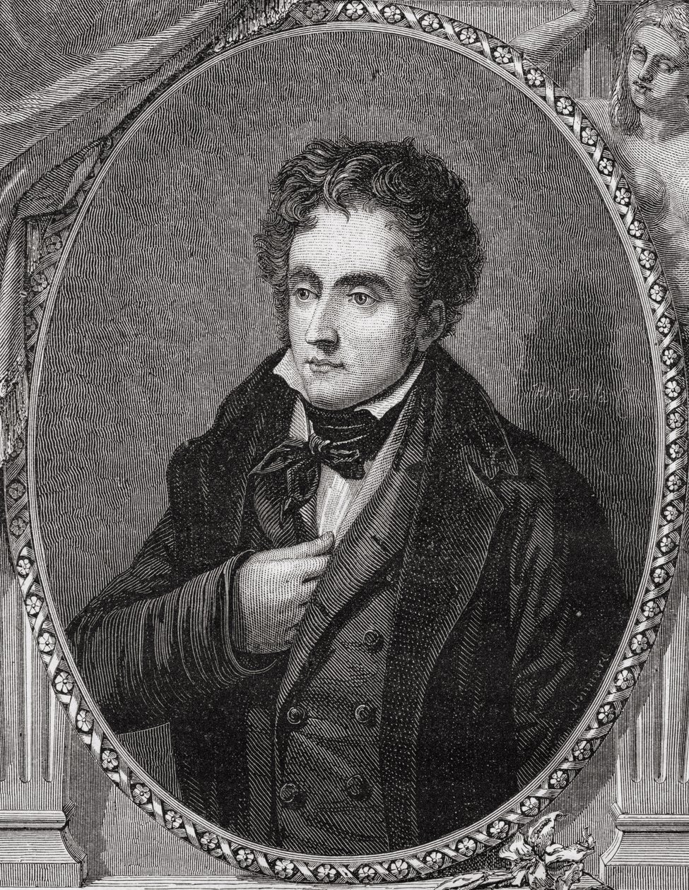 فرانسوا رينيه ، Vicomte de Chateaubriand (1768-1848) من "Histoire de la Revolution Française" بقلم لويس بلانك (1811-1882) بواسطة المدرسة الفرنسية