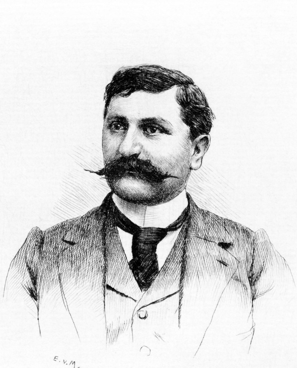 فرانسوا دي نيون (1856-1923)، روائي وكاتب مسرحي فرنسي. رسم إيفريت لويس فان مويدن (1853-1922). النقش 1900 بواسطة المدرسة الفرنسية