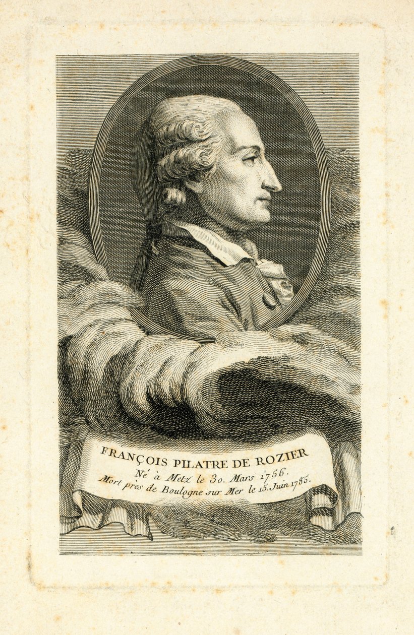 فرانسوا Pilatre de Rozier ، c.1785 بواسطة المدرسة الفرنسية