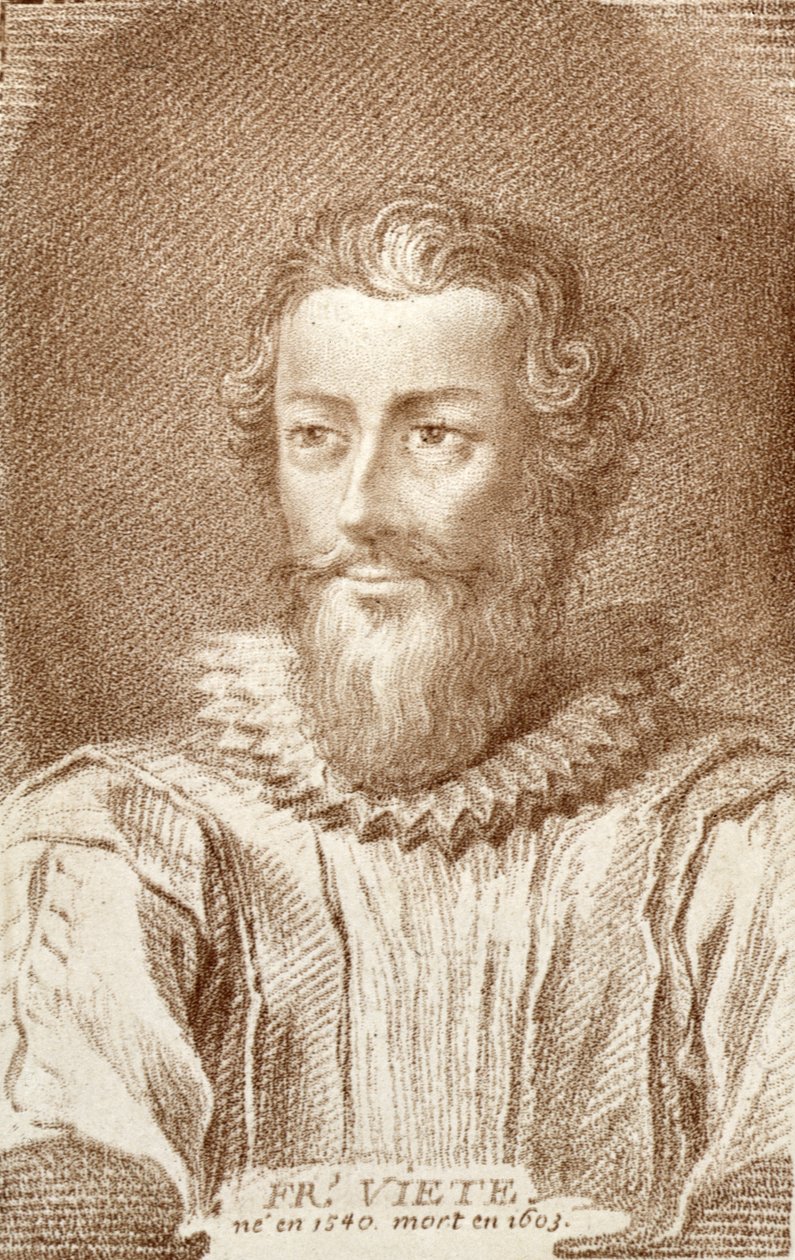 فرانسوا فيت (1540-1603) ، رسم توضيحي من Histoire des Mathematiciens بواسطة ألكسندر سافيرين (1720-1805) ، نشر في باريس 1766 بواسطة المدرسة الفرنسية