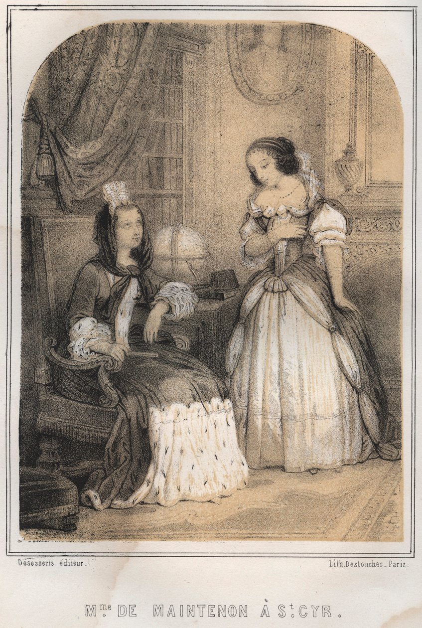 فرانسواز دأوبيني ، ماركيز (مدام) دي مينتينون (1635 - 1719) سانت سير - نقش في "" ذكريات عم ومذكرات "لي سواير دي مون" بقلم مورينج ميشيل - نهاية القرن التاسع عشر بواسطة المدرسة الفرنسية